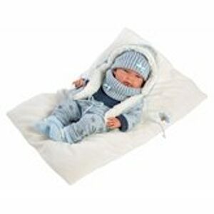 Llorens 73881 NEW BORN CHLAPEČEK - realistická panenka miminko s celovinylovým tělem